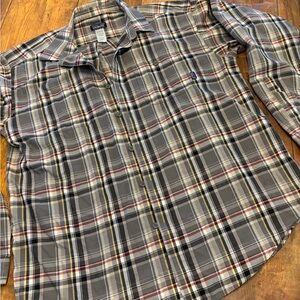 Men's Patagonia Plaid Shirt - Gray and Red